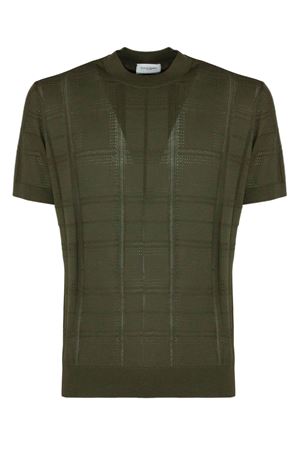Green cotton knit T-shirt PAOLO PECORA | A015F1005407
